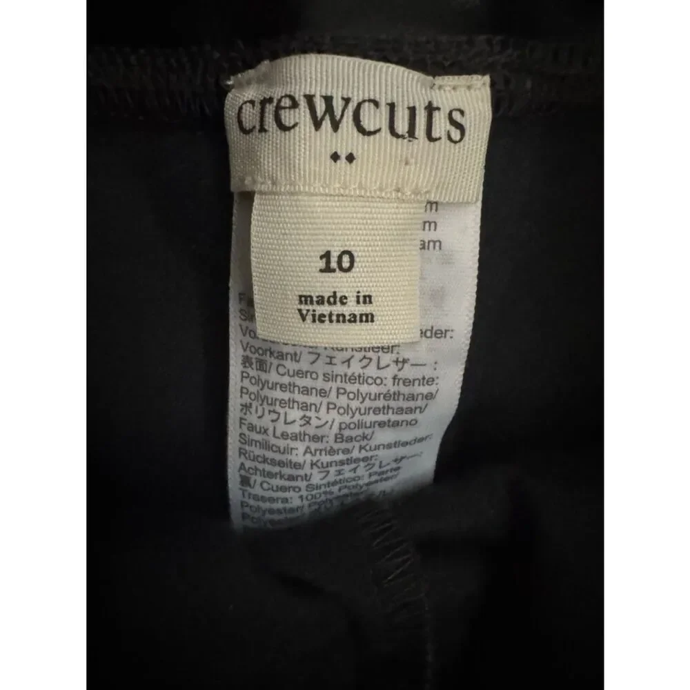 Crewcuts Black Faux Leather Pants